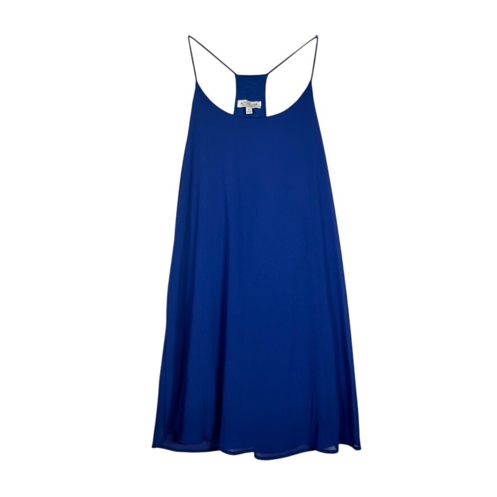 Active USA Royal Blue Racerback Chiffon Mini Shift Dress D1863 Mens Size Medium